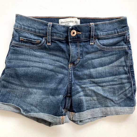 Abercrombie Denim Jean Short Girls Size 11/12 - Picture 1 of 3